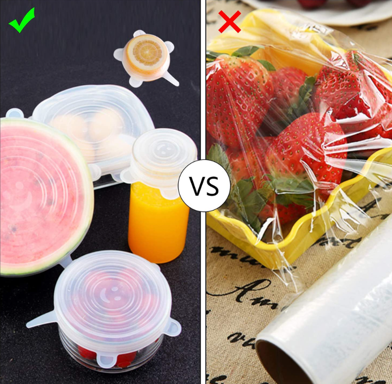 Silicone Food Wrap versus existing plastic cover